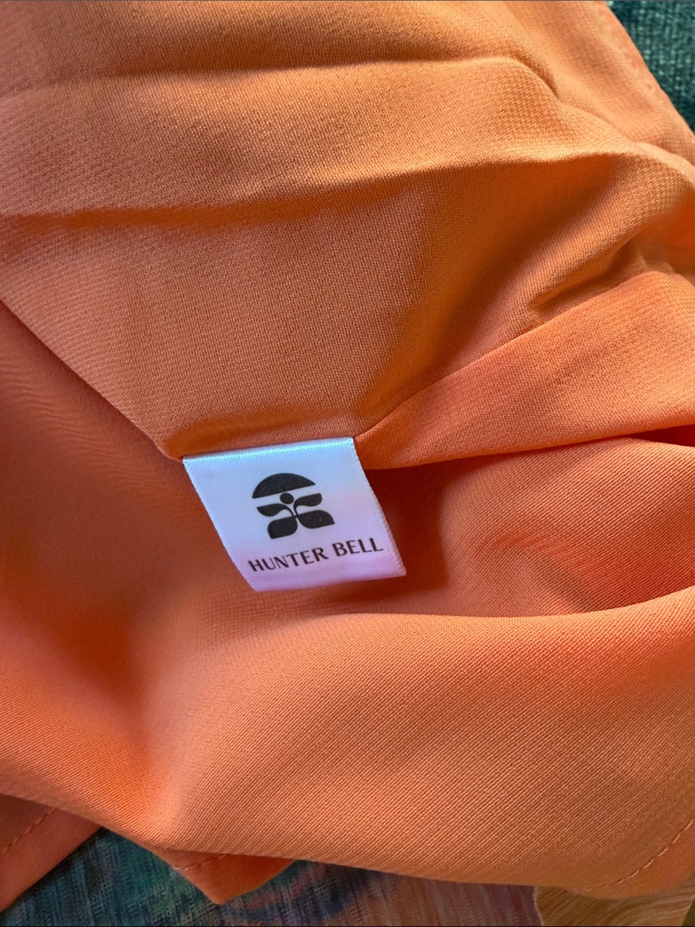 HUNTER BELL Sutton Taffeta Dress Size 6 Autumnal Fall Orange Print $545 - Picture 10 of 14